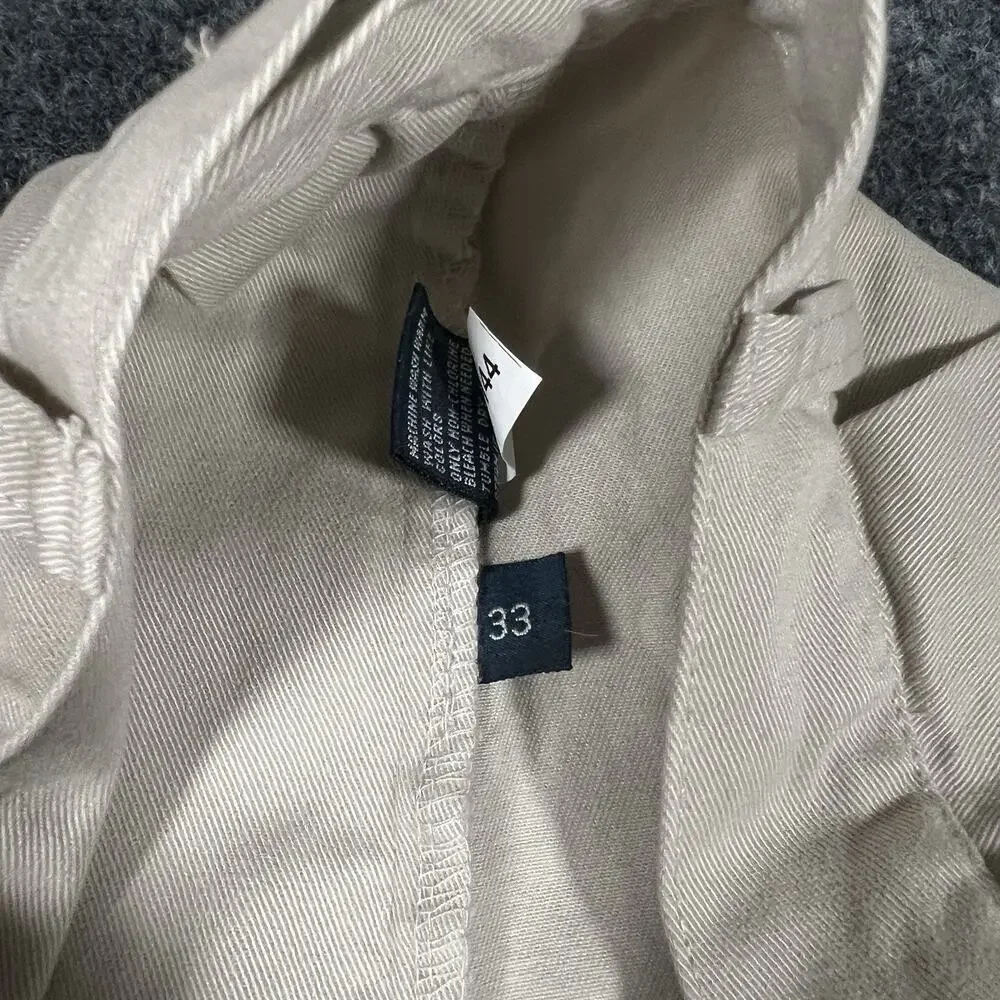 Polo Ralph Lauren Tyler Short Mens 31 Beige Pleated Cotton Twill Chino 9 Inseam